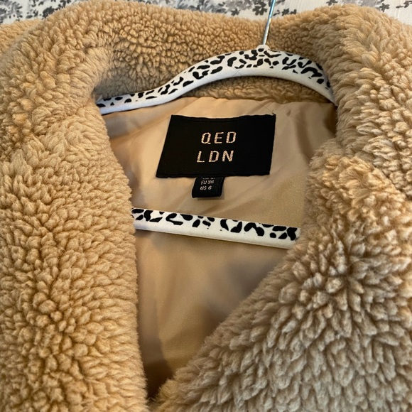 ASOS QED London Double Breasted Teddy Coat - Picture 3 of 12